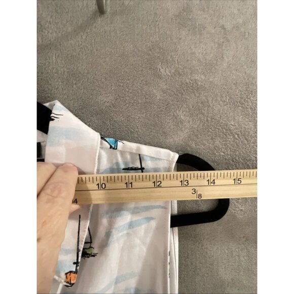 LF LESLIE FAY RETRO WATER COLOR ISLAND PRINT SLEEVELESS SHIRT DRESS WOMEN SZ 10 - Picture 15 of 16